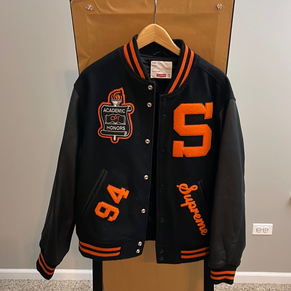 Supreme Mens Medium Varsity Jacket. Worn Twice.